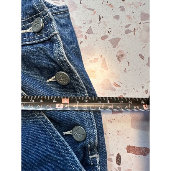 Calvin Klein Denim Overalls Size L Vintage 90s Y2K Utility Workwear - Picture 13 of 15